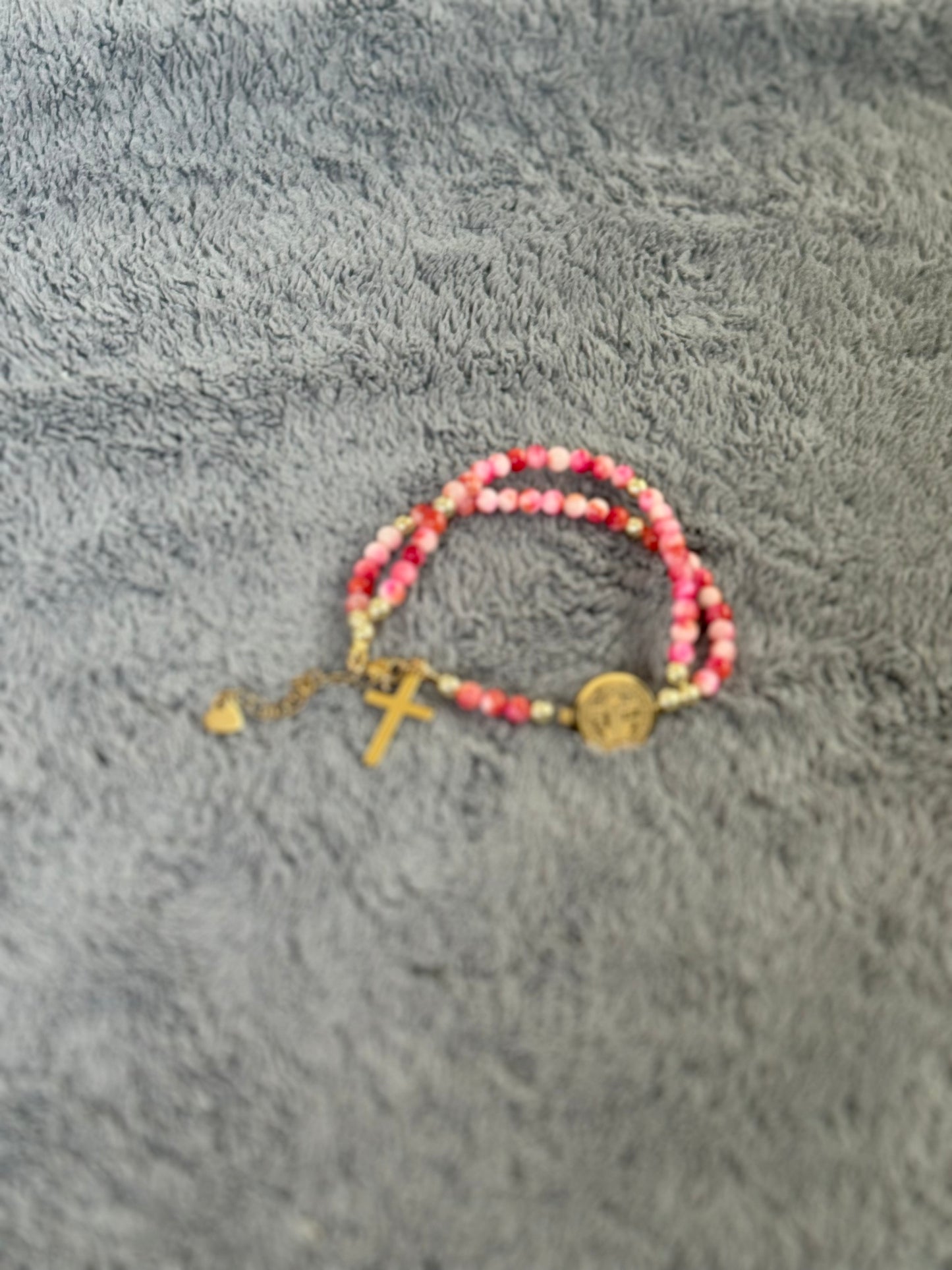 Pulsera Rosario 8 pulgadas con extensiones - Rosary Bracelet