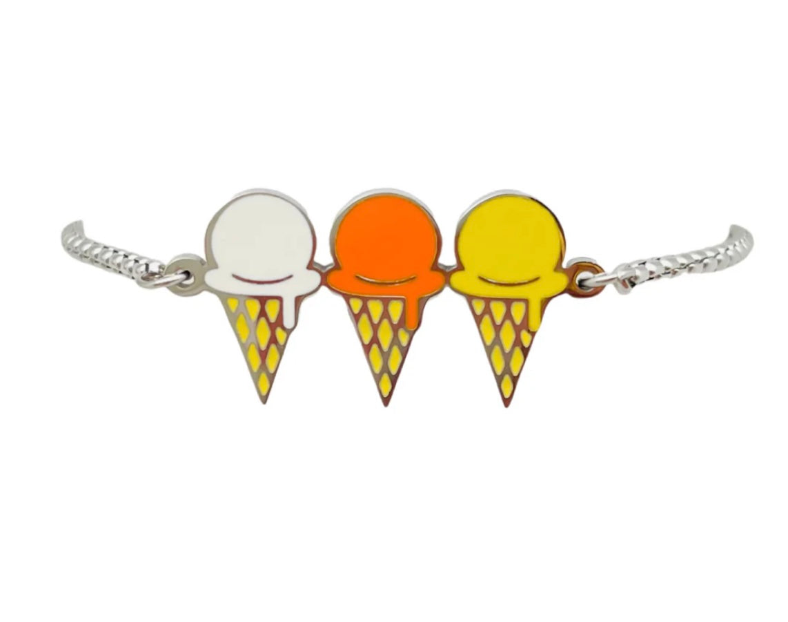 Pulsera Coco, parcha o piña- Plateado