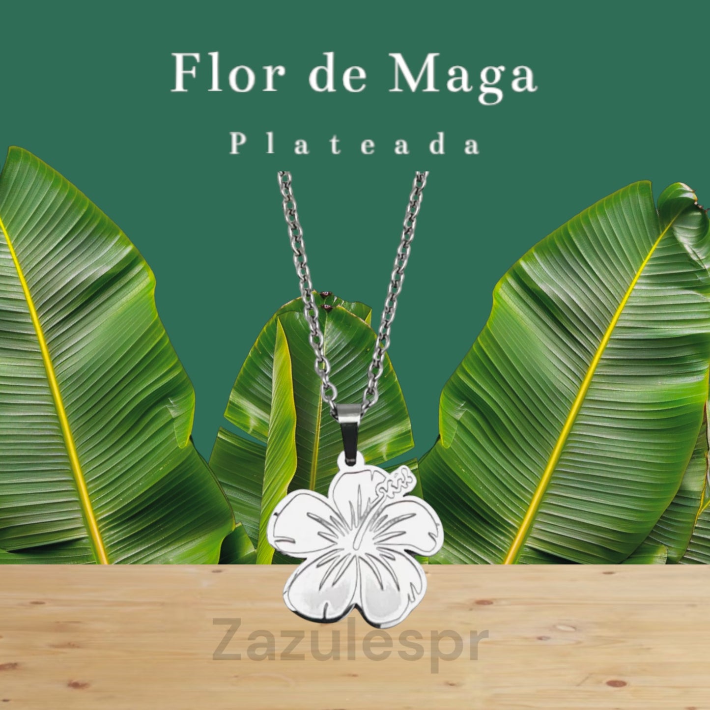 Collar Flor de Maga- plateada