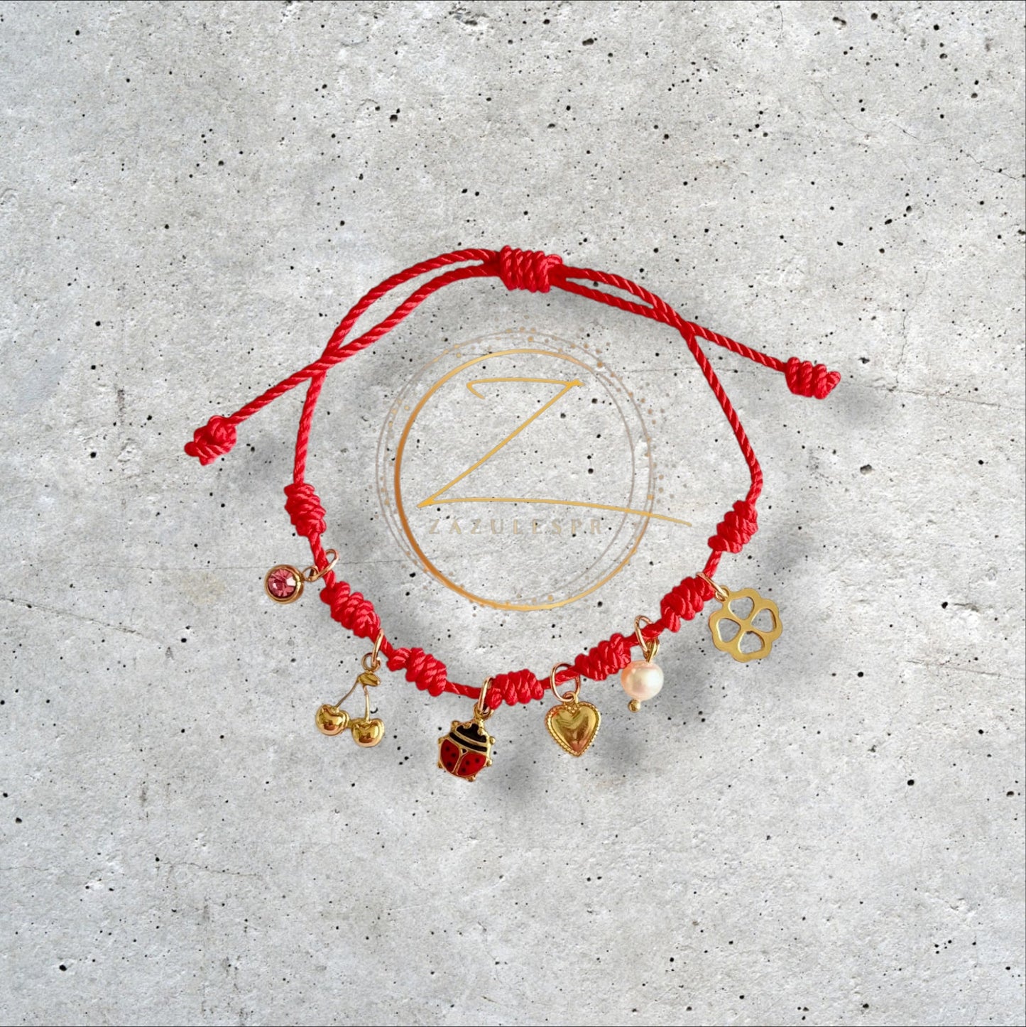 Pulsera de 7 nudos con charms