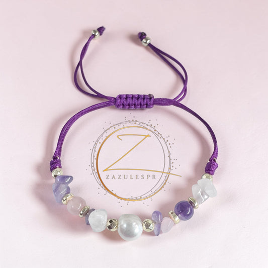 Pulsera Esencia Valiente (Hilo Violeta)