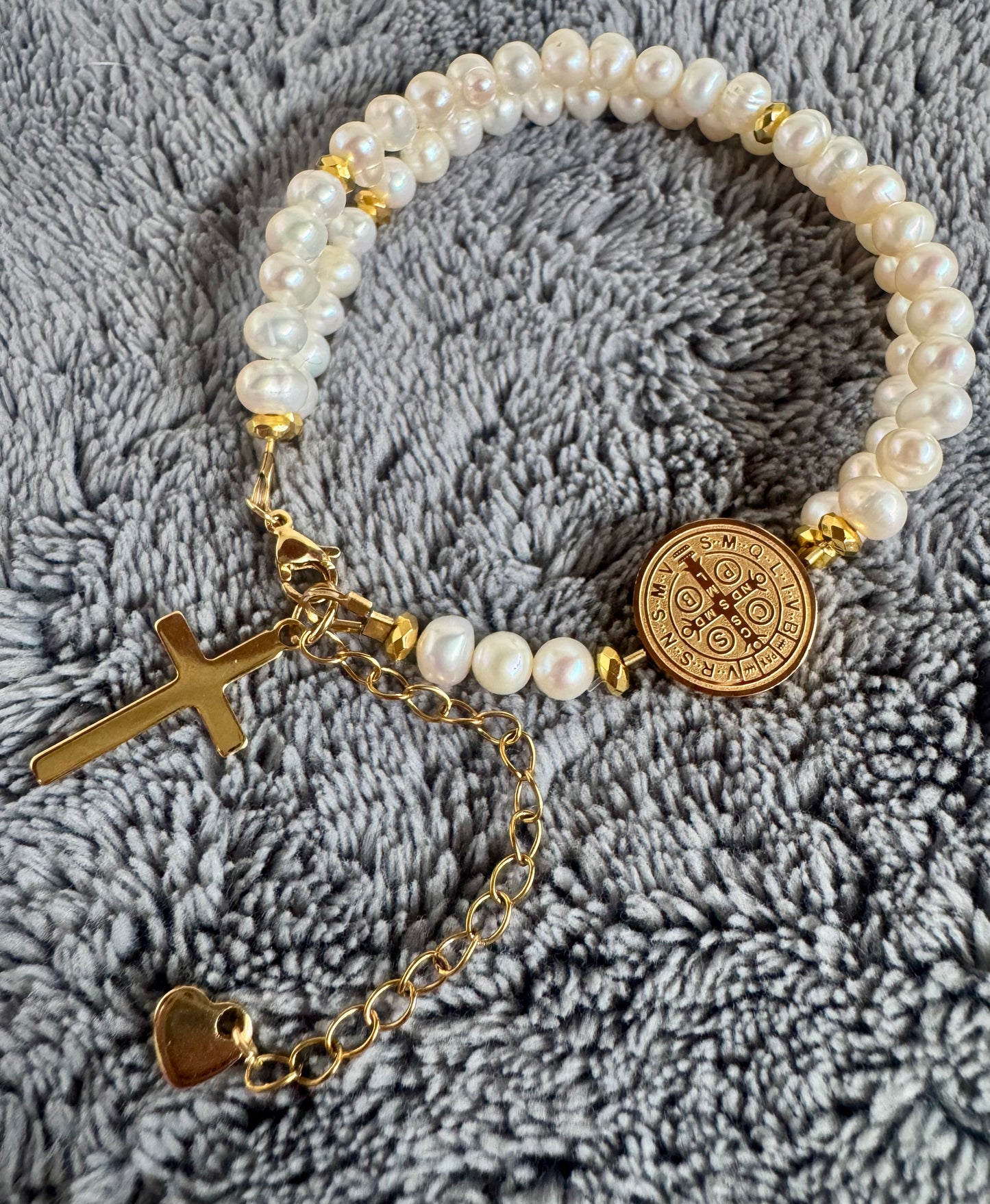 Pulsera Rosario 7.5 pulgadas con extensión- Rosary Bracelet 7.5