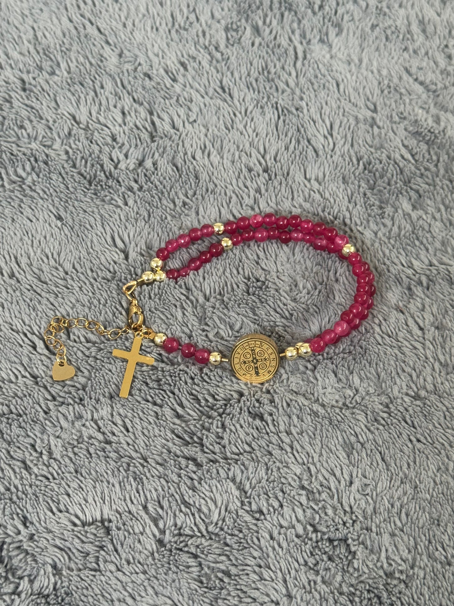 Pulsera Rosario 7.5 pulgadas con extensión- Rosary Bracelet 7.5