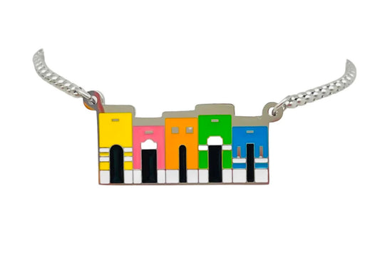 Pulsera Casitas Viejo San Juan- plateada