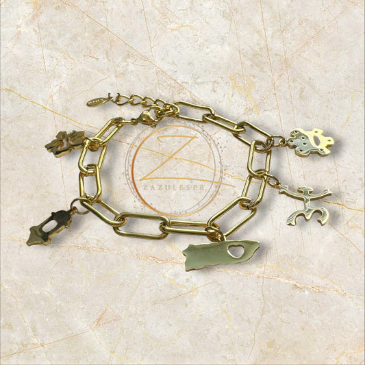 Pulsera Charms de PR Dorada