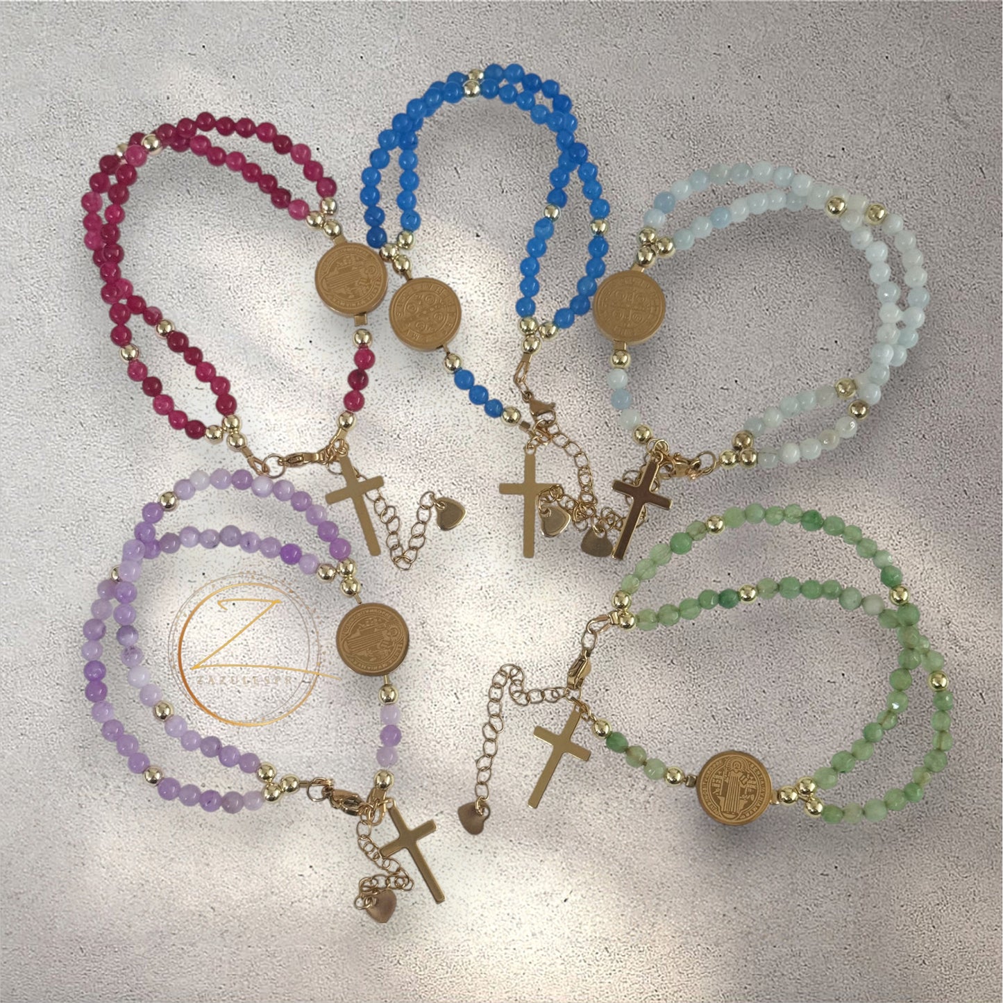 Pulsera Rosario 7.5 pulgadas con extensión- Rosary Bracelet 7.5