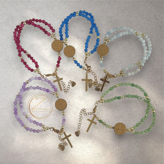 Pulsera Rosario 7.5 pulgadas con extensión- Rosary Bracelet 7.5