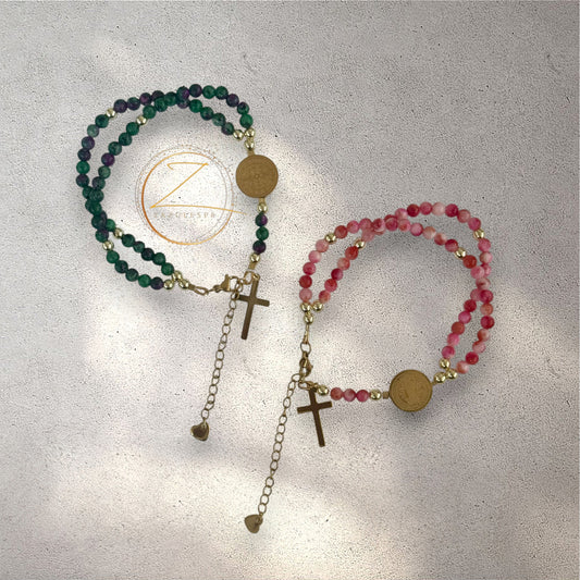 Pulsera Rosario 8 pulgadas con extensiones - Rosary Bracelet