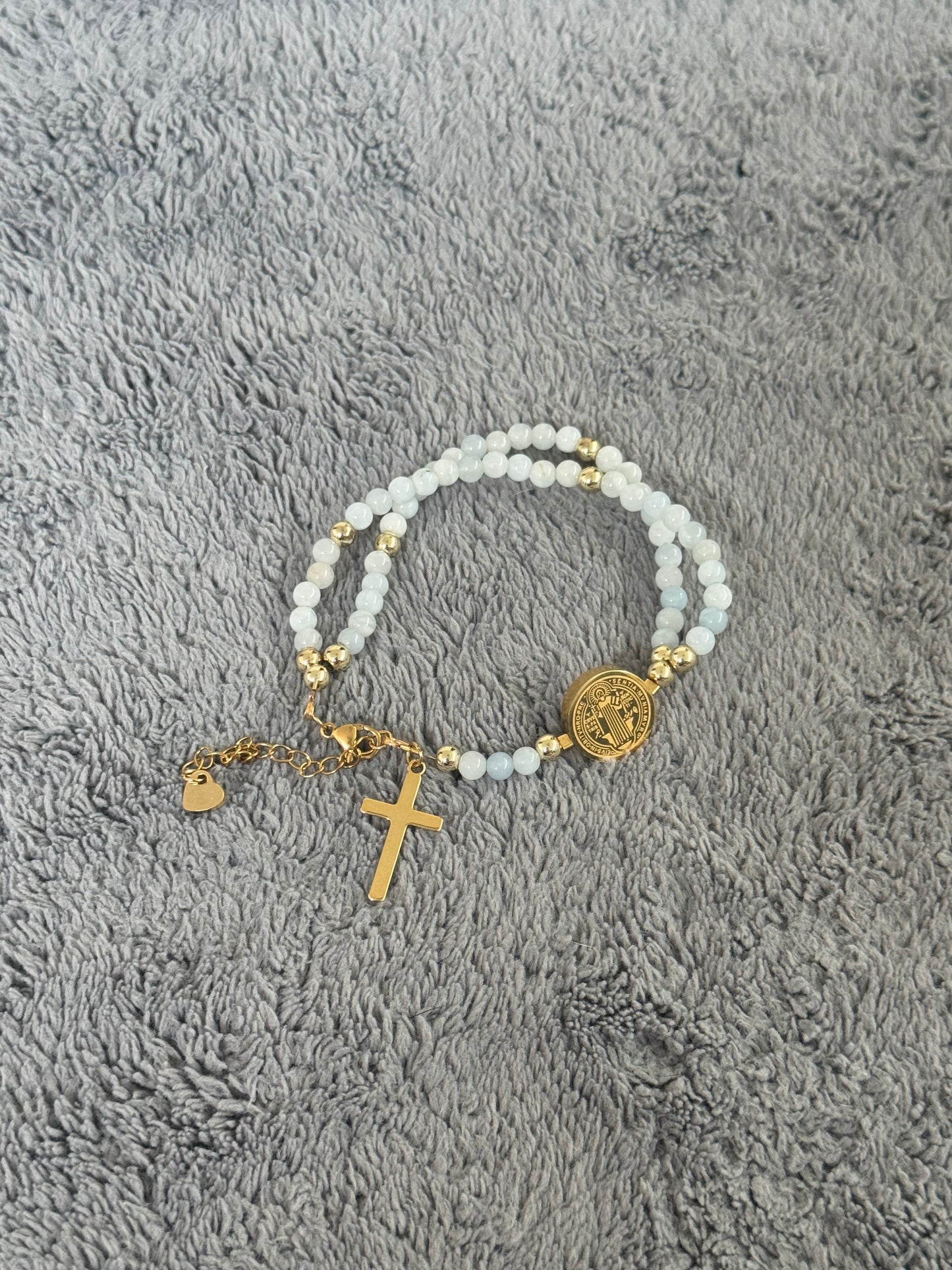 Pulsera Rosario 7.5 pulgadas con extensión- Rosary Bracelet 7.5